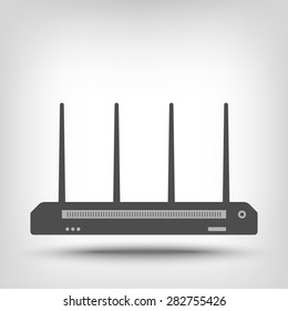 Wireless router icon as a concept