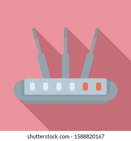 Wireless router icon. Flat illustration of wireless router vector icon for web design