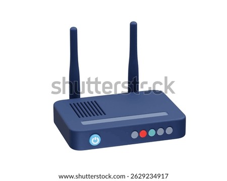 wireless router icon illustration 3d. Wi-Fi router icon 3d illustration element