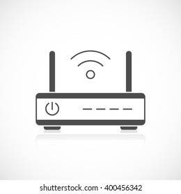 Wireless router icon isolated on white background