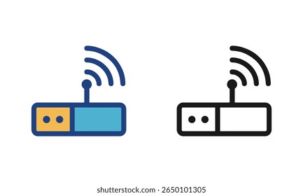 Wireless Router Icon, Modem, wireless router, IT Network Communication Technology Icon.