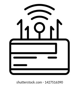 Wireless router icon. Outline wireless router vector icon for web design isolated on white background