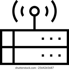 wireless router icon. Thin linear style design isolated on white background