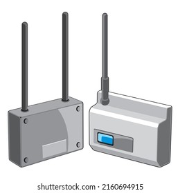 Icono de enrutador inalámbrico Icono Vector. Router Inalámbrico Aislado En Fondo Blanco
