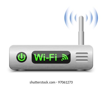 Wireless Router Icon. Vector Illustration