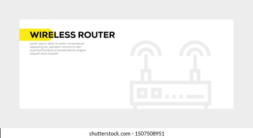 WIRELESS ROUTER AND ILLUSTRATION ICON CONCEPT