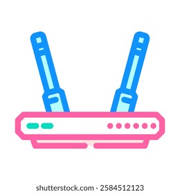 wireless router industry 3 color icon vector. wireless router industry 3 sign. isolated symbol illustration