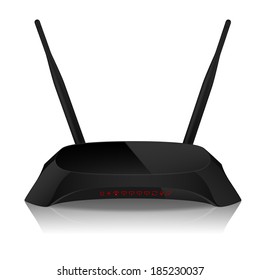 Wireless Router Isolated on White