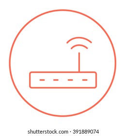 Wireless router line icon.
