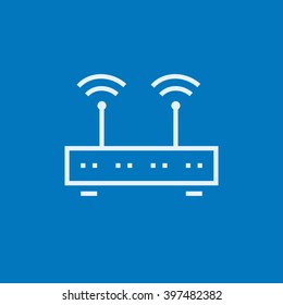 Wireless router line icon.