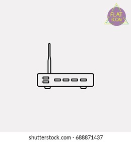 wireless router line icon