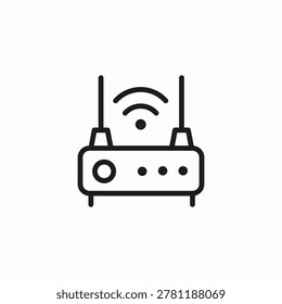 wireless router modem icon sign vector
