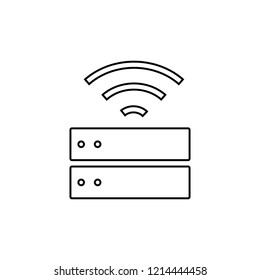 Wireless router thin line icon