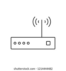 Wireless router thin line icon