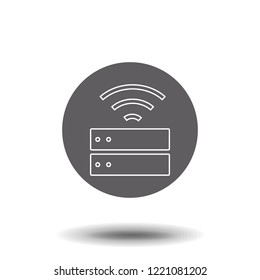 Wireless router thin line icon