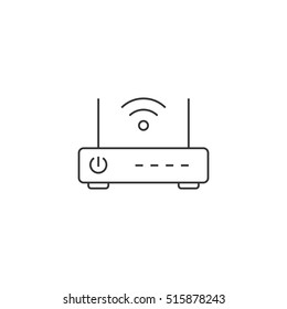 Wireless Router Thin Line Icon