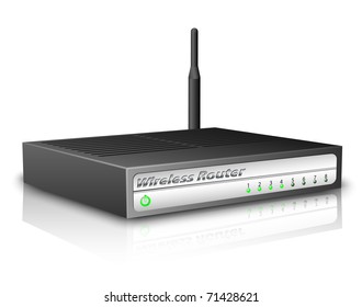 Wireless Router. Vector illustration