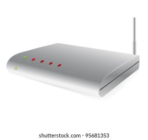 Wireless Router. Vector illustration