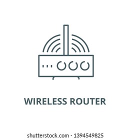 Wireless router  vector line icon, linear concept, outline sign, symbol