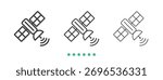 Wireless Satellite Communication icon. Thin line icon vector