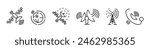 Wireless satellite technology icon set. Containing telecom, antenna or signal receiving tower