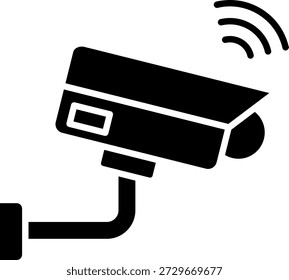 Wireless-Sicherheitskamera-Symbol mit Signal