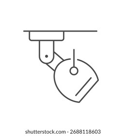 Icono de línea de cámara de seguridad inalámbrica