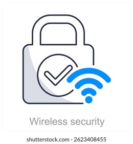 Wireless Security vector icon concept design
