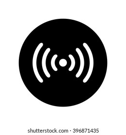 Wireless sign in circle . Vector illustration