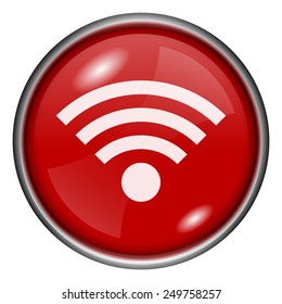 Wireless sign icon. Internet button on white background. 