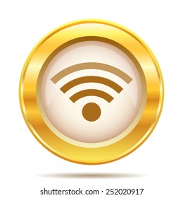 Wireless sign icon. Internet button on white background. EPS10 vector. 