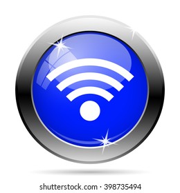 Wireless sign icon. Internet button on white background. EPS10 vector
