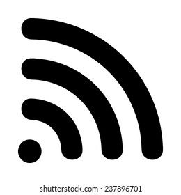 Wireless sign icon, vector illustration. Flat design style 