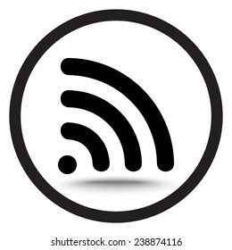 Wireless sign icon, vector illustration. Flat design style 