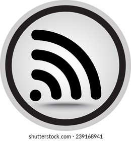 Wireless sign icon, vector illustration. Flat design style 