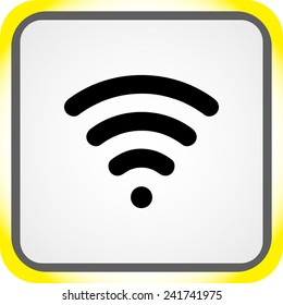Wireless sign icon, vector illustration. Flat design style 