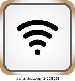 Wireless sign icon, vector illustration. Flat design style 