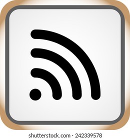  Wireless sign icon, vector illustration. Flat design style 
