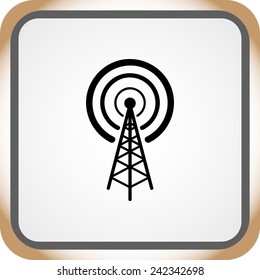 Wireless sign icon, vector illustration. Flat design style 