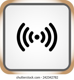 Wireless sign icon, vector illustration. Flat design style 