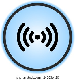 Wireless sign icon, vector illustration. Flat design style 