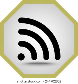 Wireless sign icon, vector illustration. Flat design style 