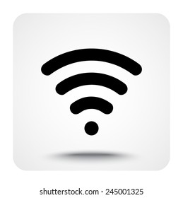 Wireless sign icon, vector illustration. Flat design style 