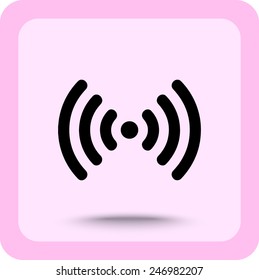 Wireless sign icon, vector illustration. Flat design style 