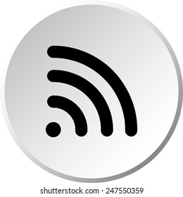 Wireless sign icon, vector illustration. Flat design style 