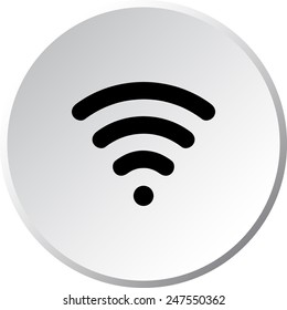 Wireless sign icon, vector illustration. Flat design style 