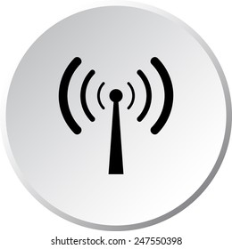 Wireless sign icon, vector illustration. Flat design style 