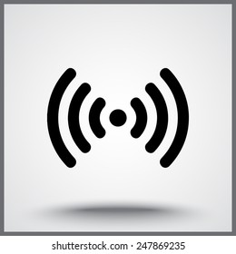 Wireless sign icon, vector illustration. Flat design style 
