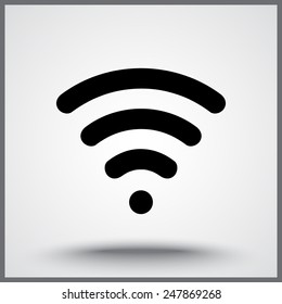 Wireless sign icon, vector illustration. Flat design style 