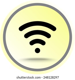 Wireless sign icon, vector illustration. Flat design style 